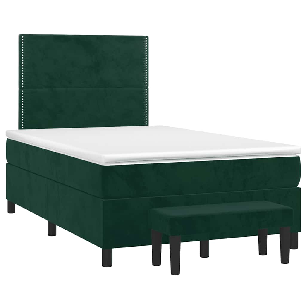 Giroletto a Molle con Materasso Verde Scuro 100x200 cm Velluto | homemem39