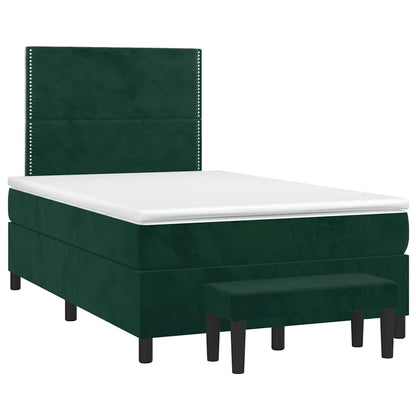 Giroletto a Molle con Materasso Verde Scuro 100x200 cm Velluto | homemem39