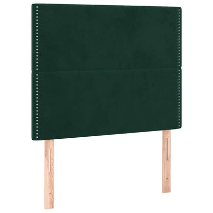 Giroletto a Molle con Materasso Verde Scuro 100x200 cm Velluto | homemem39