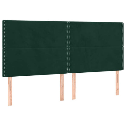 Giroletto a Molle con Materasso Verde Scuro 200x200 cm Velluto | homemem39