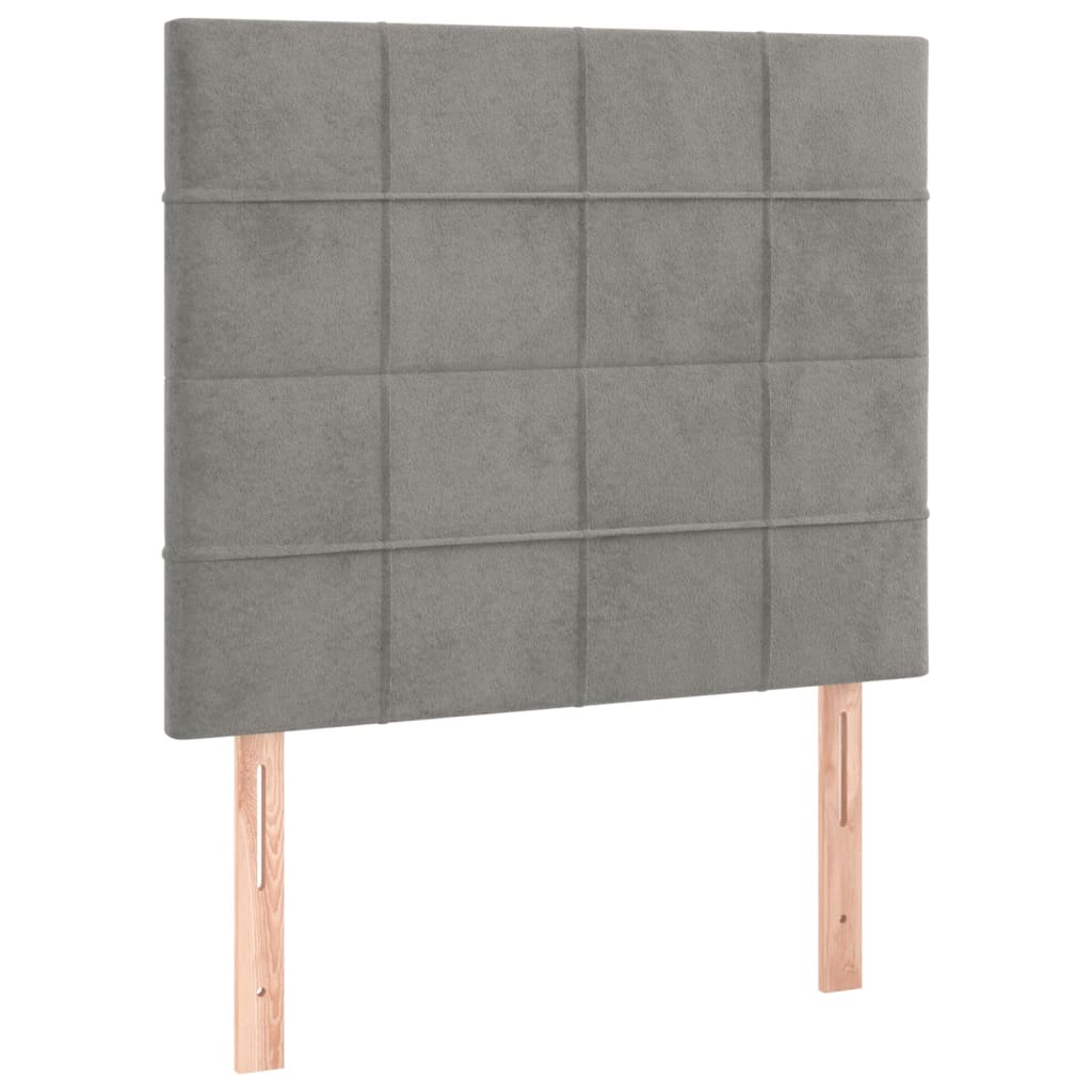 Giroletto a Molle con Materasso Grigio Chiaro 120x200cm Velluto | homemem39