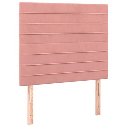 Giroletto a Molle con Materasso Rosa 80x200 cm in Velluto | homemem39