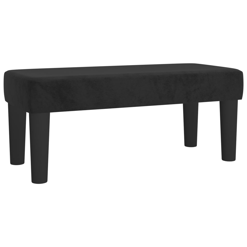 Giroletto a Molle con Materasso Nero 90x190 cm in Velluto - homemem39