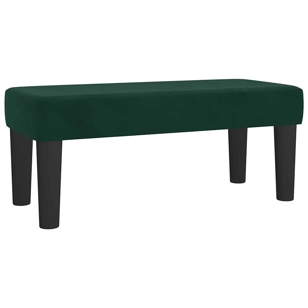 Giroletto a Molle con Materasso Verde Scuro 90x190 cm Velluto