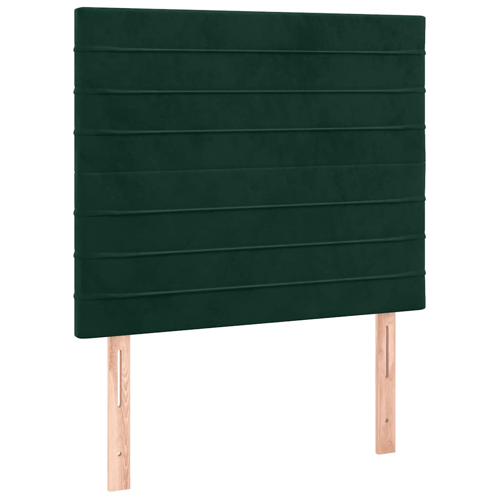 Giroletto a Molle con Materasso Verde Scuro 100x200 cm Velluto | homemem39
