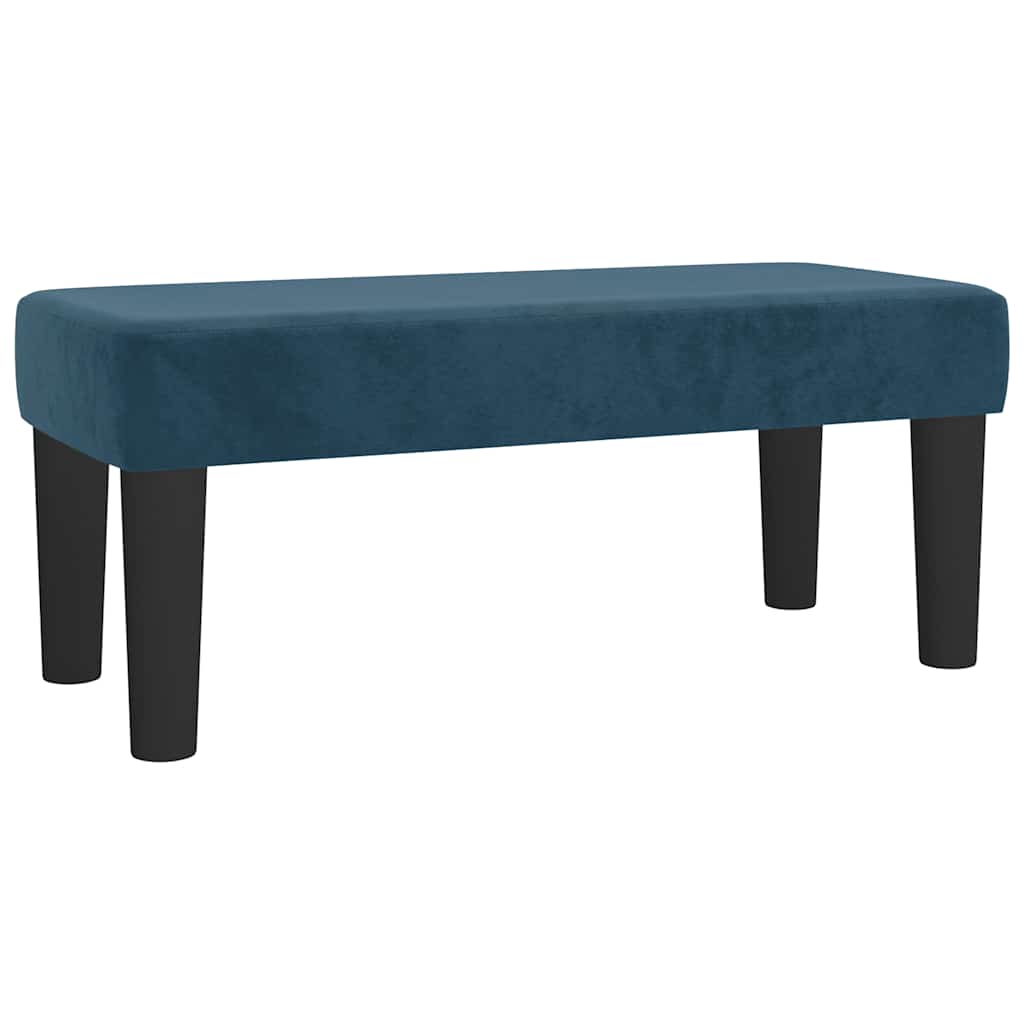Giroletto a Molle con Materasso Blu Scuro 100x200 cm in Velluto
