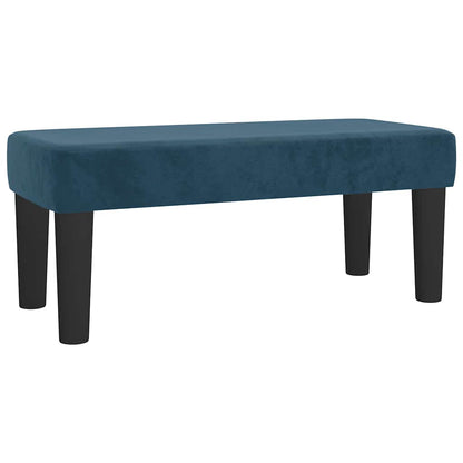 Giroletto a Molle con Materasso Blu Scuro 100x200 cm in Velluto