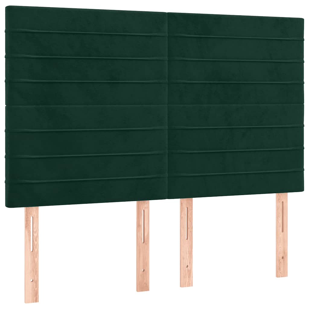 Giroletto a Molle con Materasso Verde Scuro 140x190 cm Velluto | homemem39