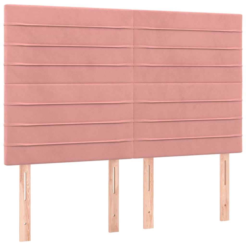 Giroletto a Molle con Materasso Rosa 140x200 cm in Velluto | homemem39