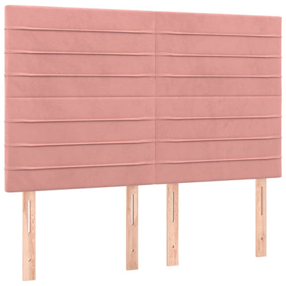 Giroletto a Molle con Materasso Rosa 140x200 cm in Velluto | homemem39