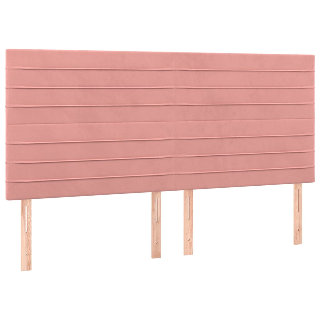 Giroletto a Molle con Materasso Rosa 180x200 cm in Velluto | homemem39