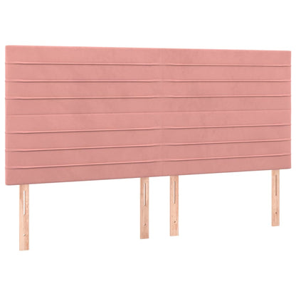 Giroletto a Molle con Materasso Rosa 180x200 cm in Velluto | homemem39