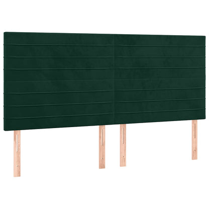 Giroletto a Molle con Materasso Verde Scuro 200x200 cm Velluto | homemem39