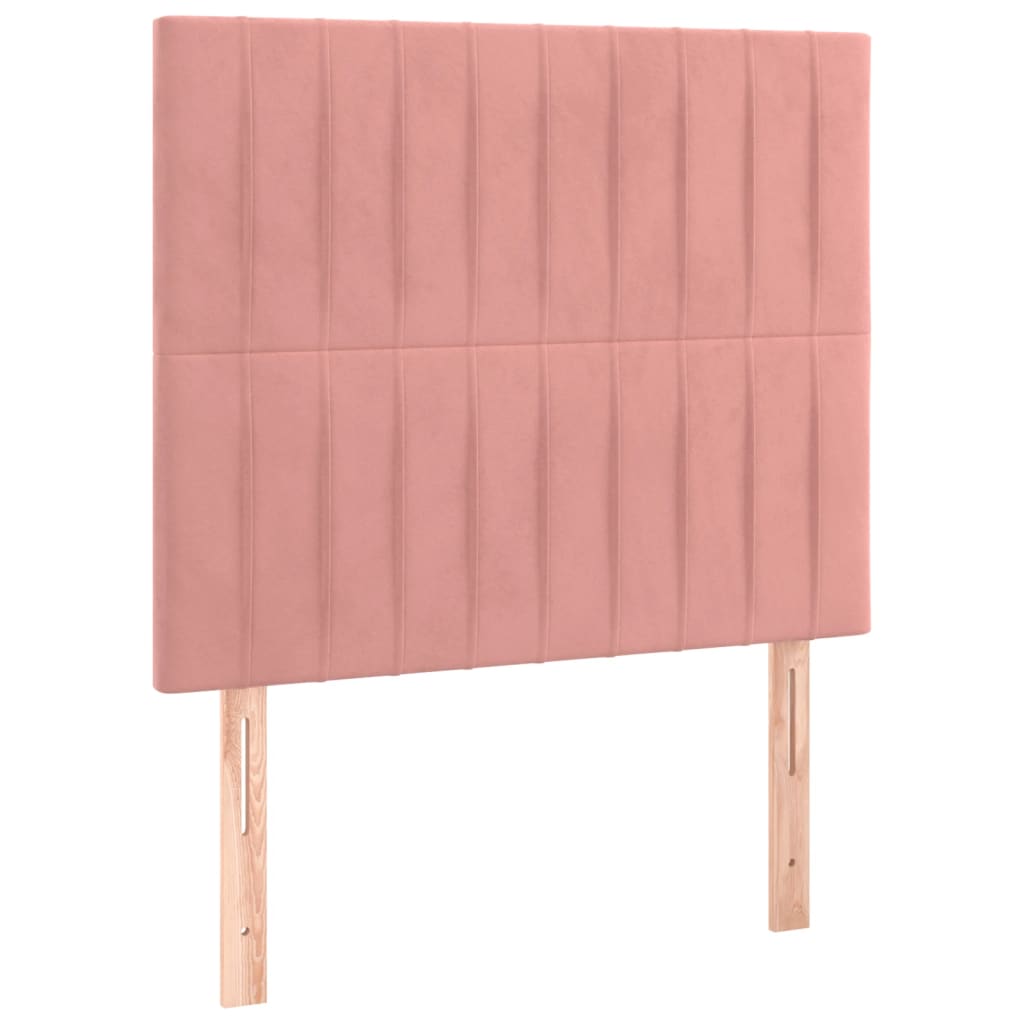 Giroletto a Molle con Materasso Rosa 80x200 cm in Velluto | homemem39