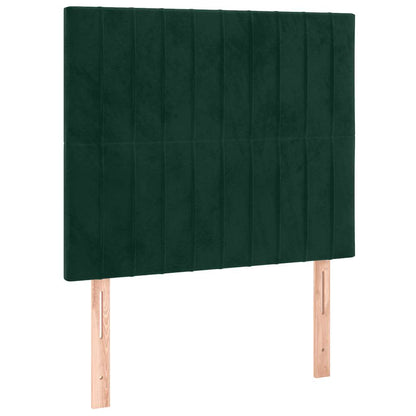Giroletto a Molle con Materasso Verde Scuro 100x200 cm Velluto | homemem39