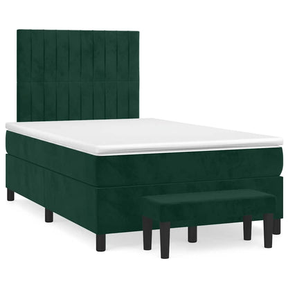 Giroletto a Molle con Materasso Verde Scuro 120x200 cm Velluto | homemem39