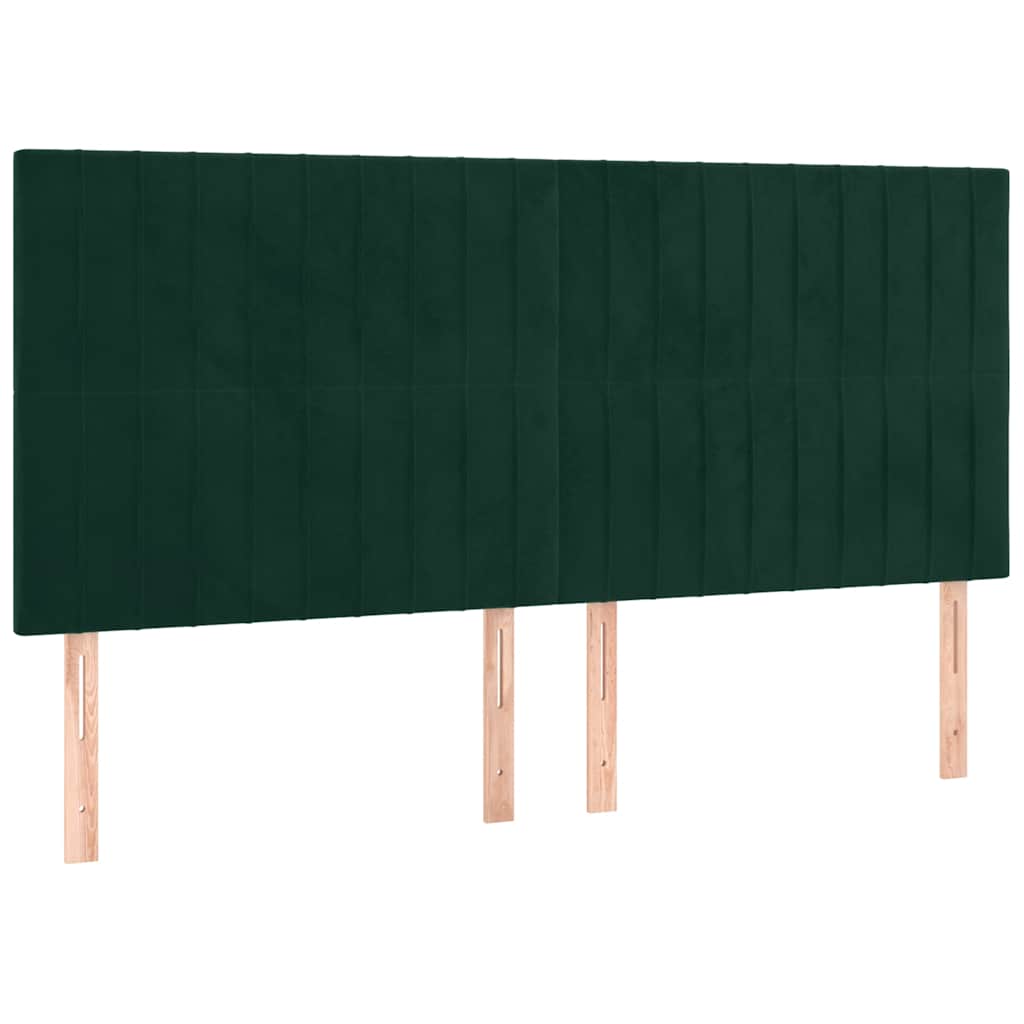 Giroletto a Molle con Materasso Verde Scuro 200x200 cm Velluto | homemem39