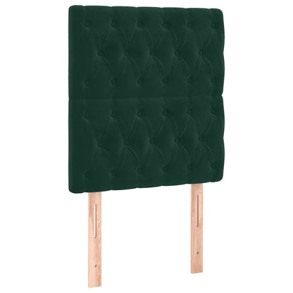 Giroletto a Molle con Materasso Verde Scuro 80x200 cm Velluto | homemem39