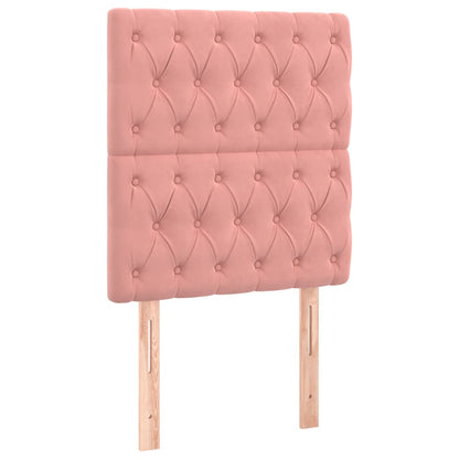 Giroletto a Molle con Materasso Rosa 80x200 cm in Velluto | homemem39