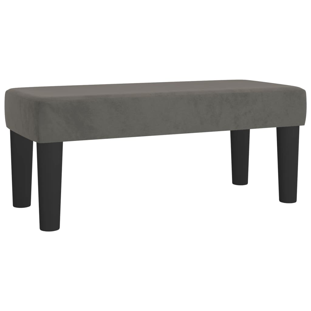 Giroletto a Molle con Materasso Grigio Scuro 90x190 cm Velluto | homemem39