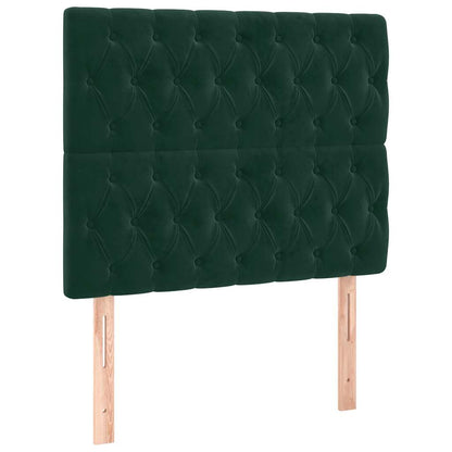 Giroletto a Molle con Materasso Verde Scuro 90x190 cm Velluto | homemem39