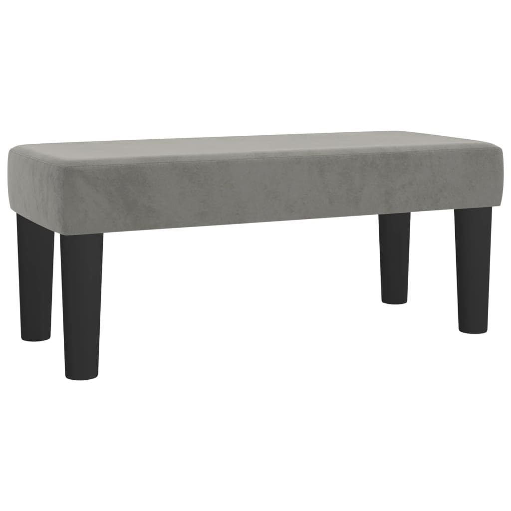 Giroletto a Molle con Materasso Grigio Chiaro 90x200 cm Velluto | homemem39