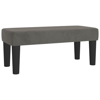 Giroletto a Molle con Materasso Grigio Scuro 90x200 cm Velluto | homemem39