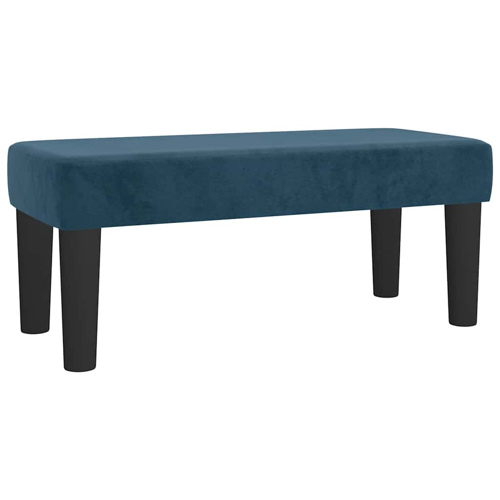 Giroletto a Molle con Materasso Blu Scuro 90x200 cm in Velluto | homemem39
