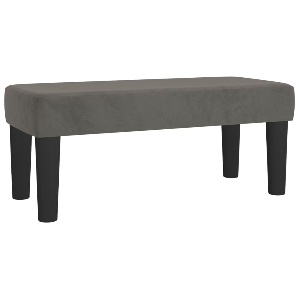 Giroletto a Molle con Materasso Grigio Scuro 100x200 cm Velluto | homemem39