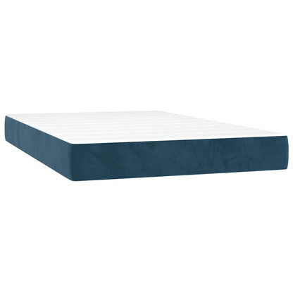 Giroletto a Molle con Materasso Blu Scuro 120x200 cm in Velluto | homemem39