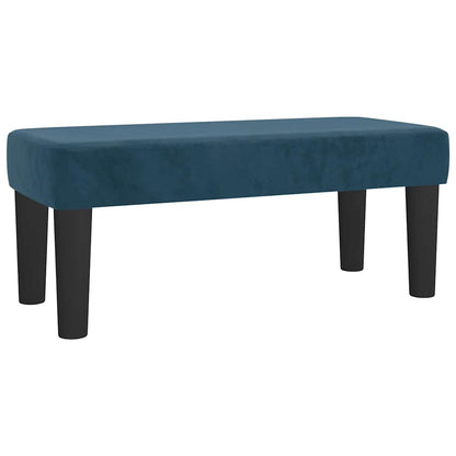 Giroletto a Molle con Materasso Blu Scuro 120x200 cm in Velluto | homemem39