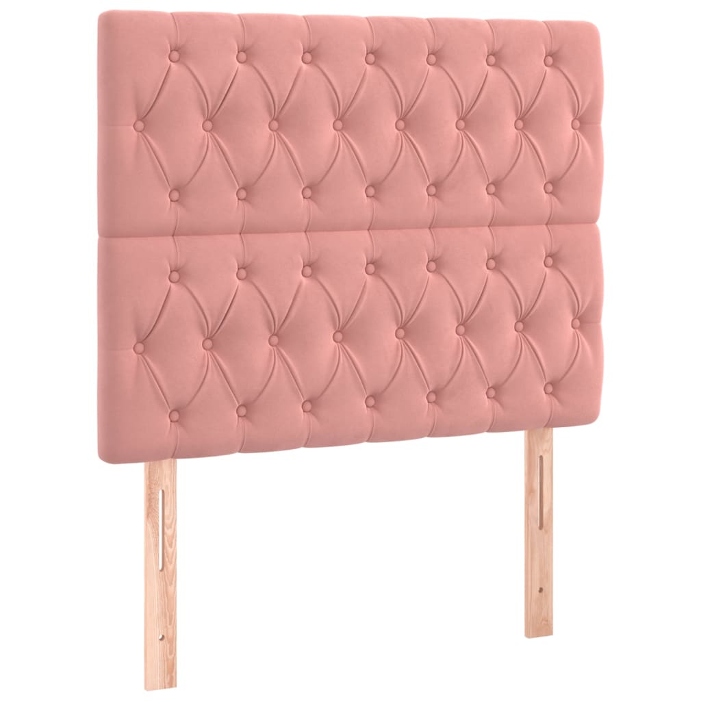 Giroletto a Molle con Materasso Rosa 120x200 cm in Velluto | homemem39