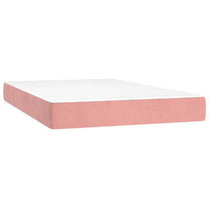 Giroletto a Molle con Materasso Rosa 120x200 cm in Velluto | homemem39