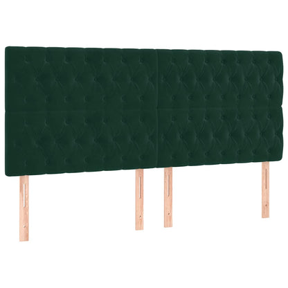 Giroletto a Molle con Materasso Verde Scuro 180x200 cm Velluto | homemem39