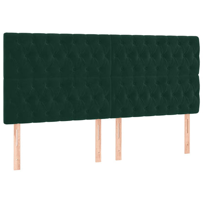 Giroletto a Molle con Materasso Verde Scuro 200x200 cm Velluto | homemem39