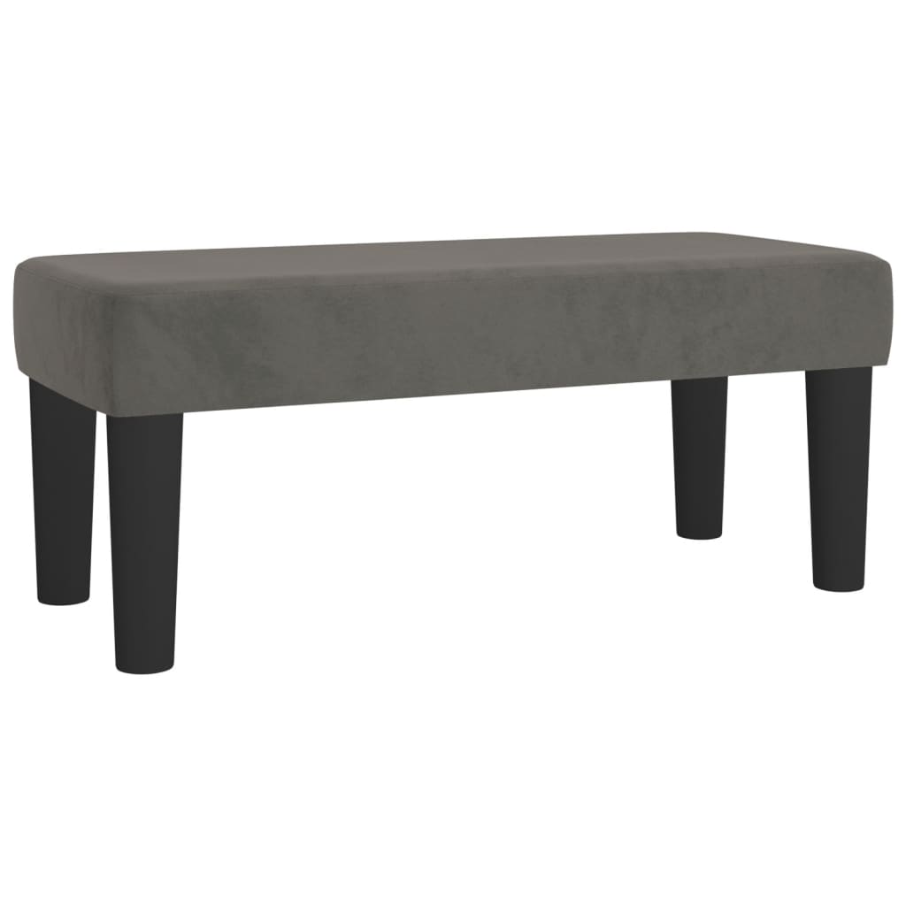 Giroletto a Molle con Materasso Grigio Scuro 80x200 cm Velluto | homemem39