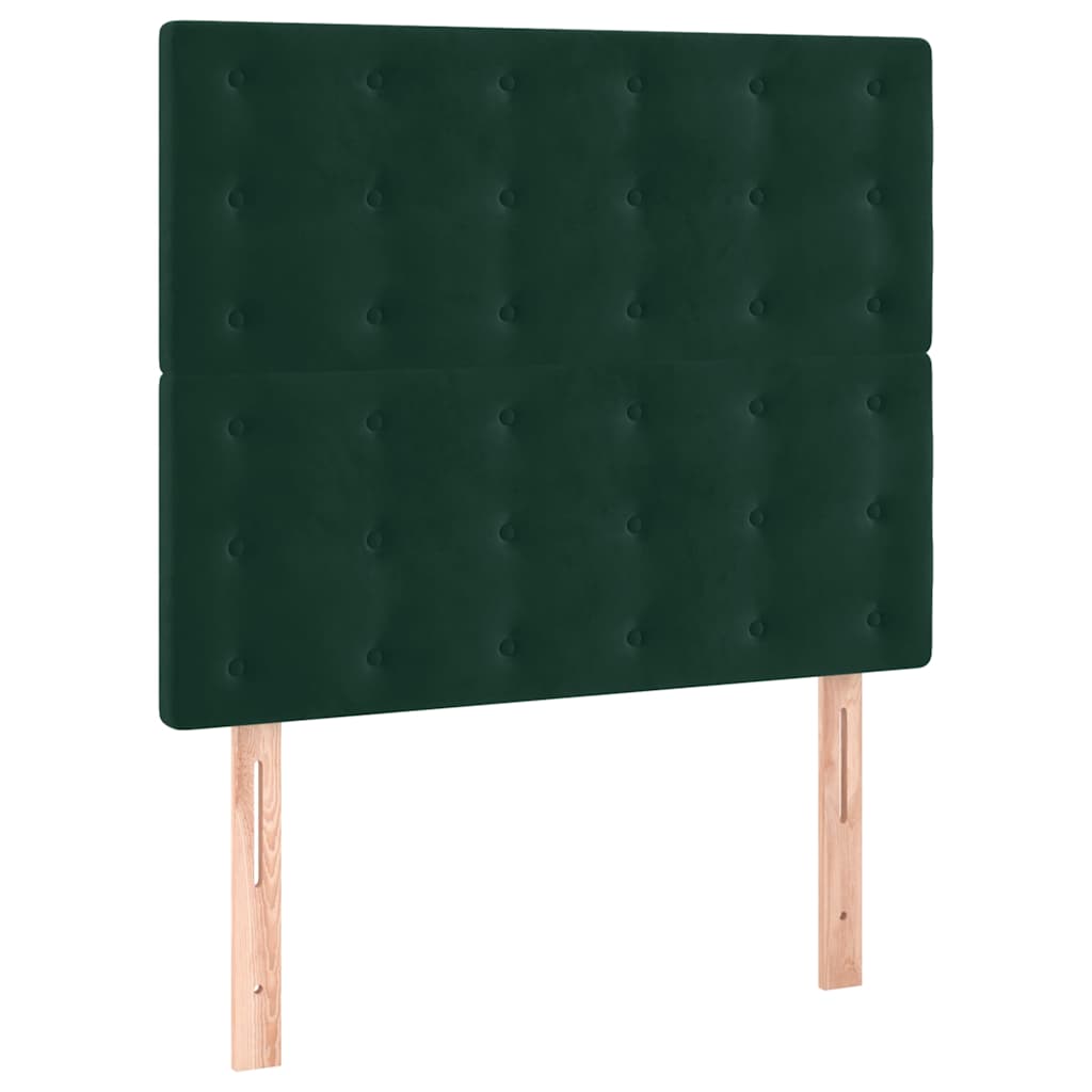 Giroletto a Molle con Materasso Verde Scuro 80x200 cm Velluto | homemem39