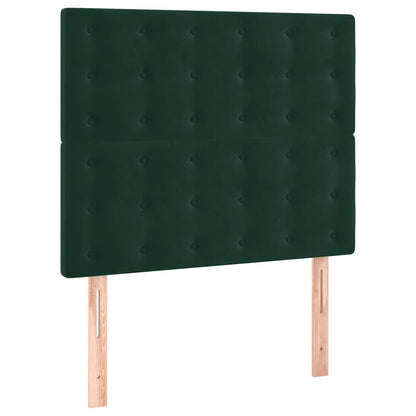 Giroletto a Molle con Materasso Verde Scuro 80x200 cm Velluto | homemem39