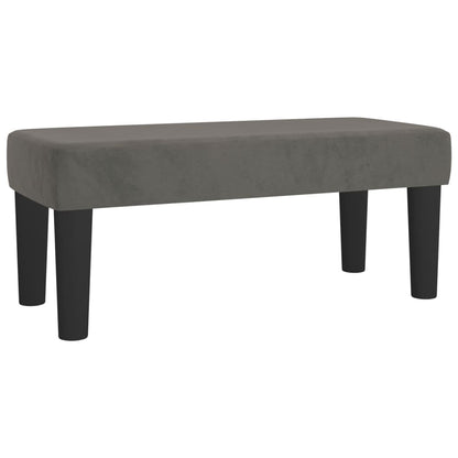 Giroletto a Molle con Materasso Grigio Scuro 90x190 cm Velluto | homemem39
