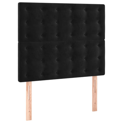 Giroletto a Molle con Materasso Nero 90x190 cm in Velluto | homemem39