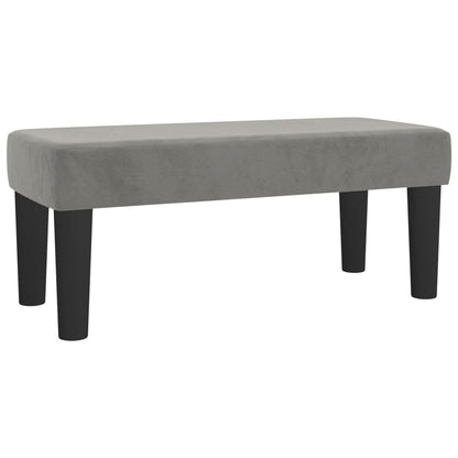 Giroletto a Molle con Materasso Grigio Chiaro 90x200 cm Velluto | homemem39