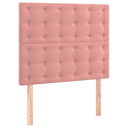 Giroletto a Molle con Materasso Rosa 90x200 cm in Velluto | homemem39