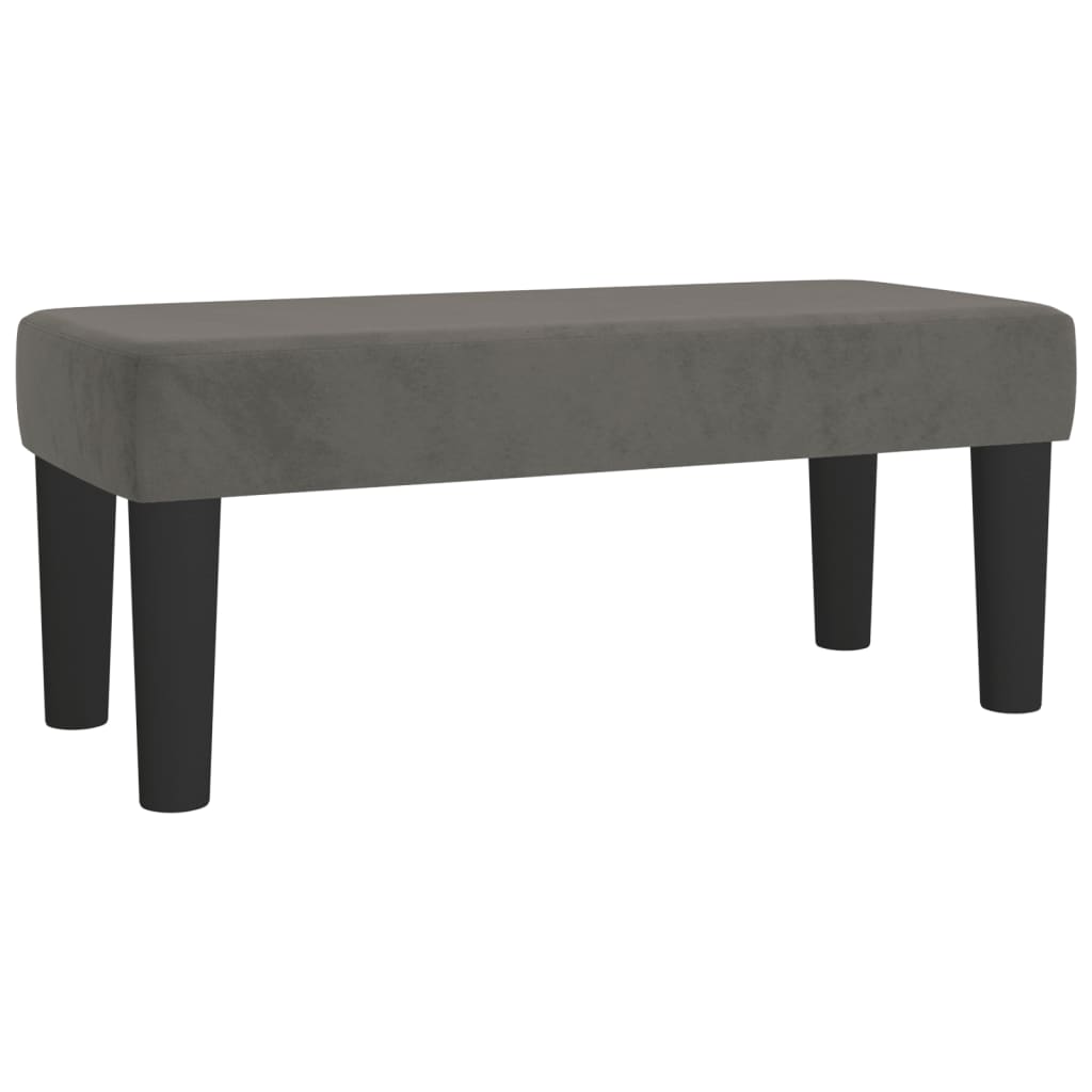 Giroletto a Molle con Materasso Grigio Scuro 100x200 cm Velluto | homemem39