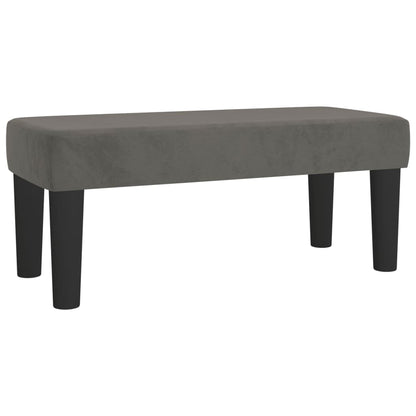Giroletto a Molle con Materasso Grigio Scuro 100x200 cm Velluto | homemem39