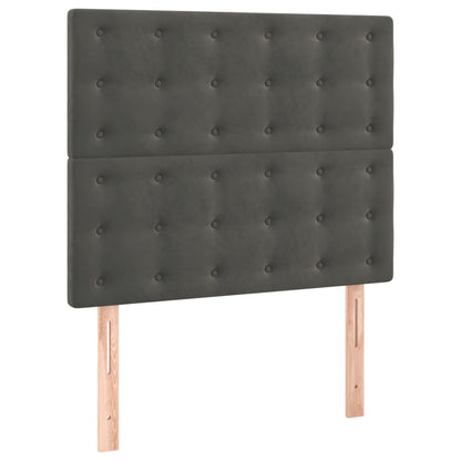 Giroletto a Molle con Materasso Grigio Scuro 120x200 cm Velluto | homemem39