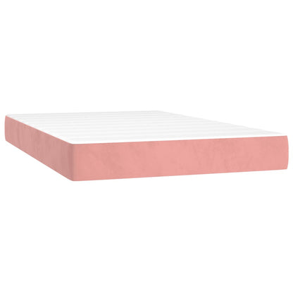 Giroletto a Molle con Materasso Rosa 120x200 cm in Velluto | homemem39