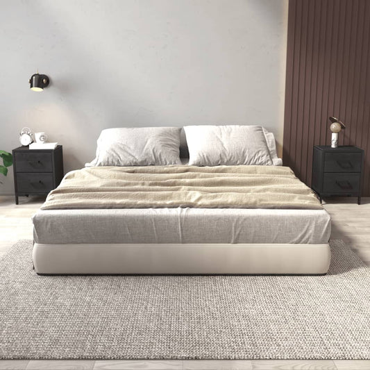 Comodini 2 pz Neri 36x30x45 cm in Legno Massello di Pino - homemem39