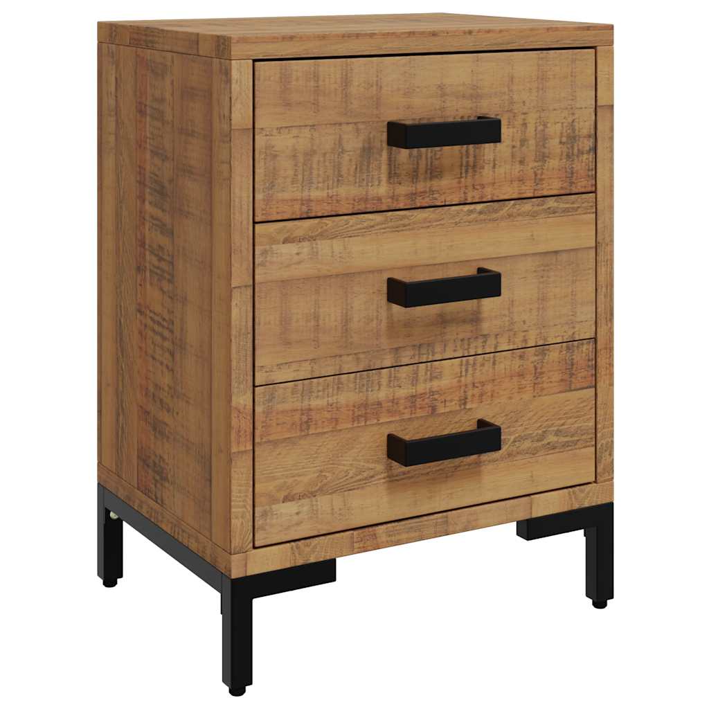 Comodini 2 pz 40x30x55 cm in Legno Massello di Pino | homemem39