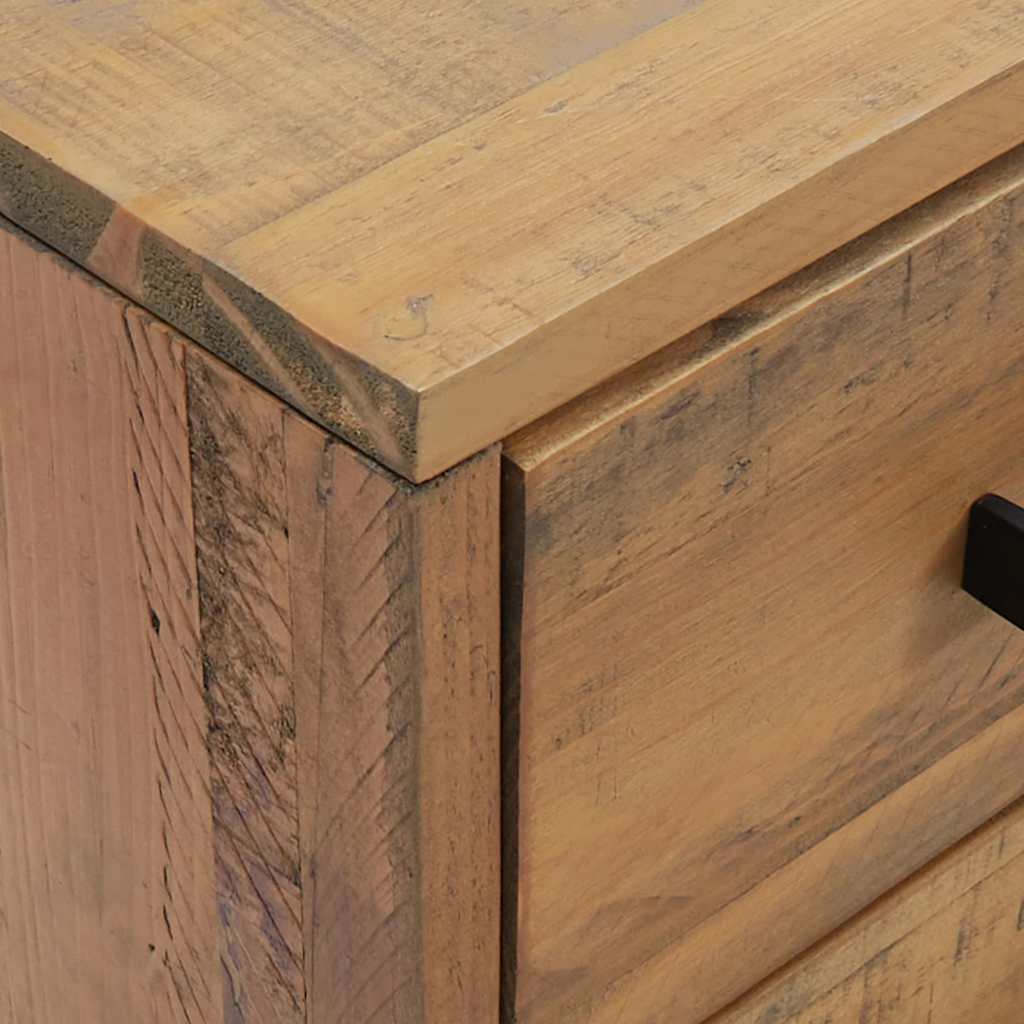 Comodini 2 pz 40x30x55 cm in Legno Massello di Pino | homemem39