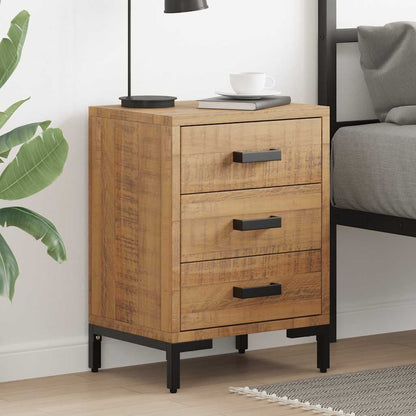 Comodini 2 pz 40x30x55 cm in Legno Massello di Pino | homemem39
